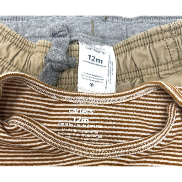 Baby Boy's - Bodysuit & Pants‎ Set + Dino Graphic Tee & Pants - Size 12 Month - Picture 6 of 7